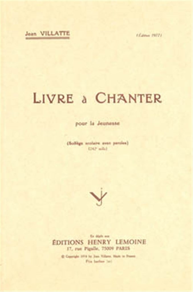 Livre à chanter
